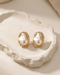 Elowen Molten Baroque Pearl Studs