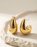 The Sculptural Teardrop Hoops